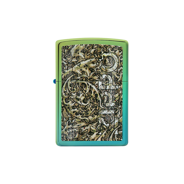 Zippo 49416 Zippo Design High Polish Teal Zippo Lighter ONE