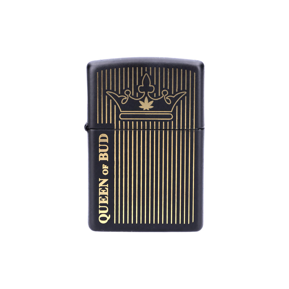 Zippo 116113 Queen of Bud Black Obsidian Vertical Flame Zippo Lighter ONE