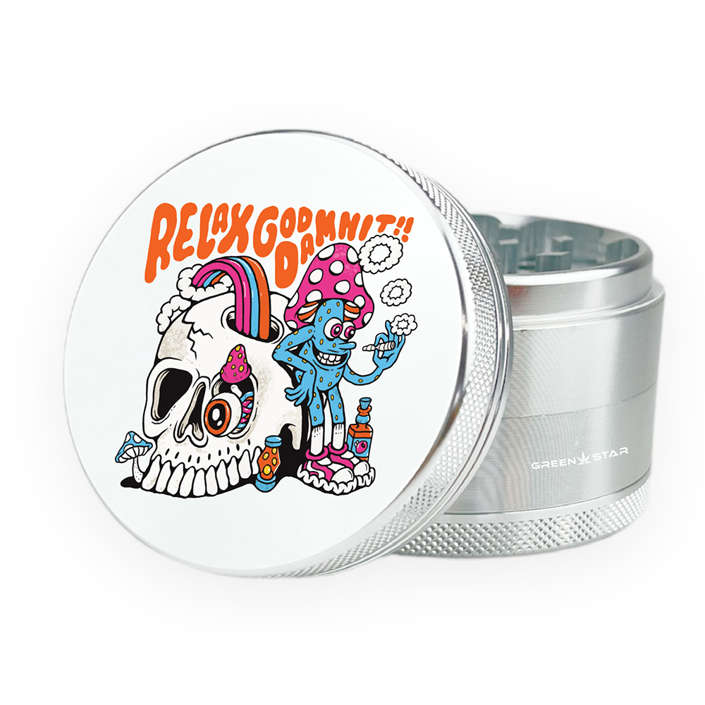 Green Star | 2.5" (63mm) Grinder - Relax Design Regular Grinder Green Star Herb Grinders