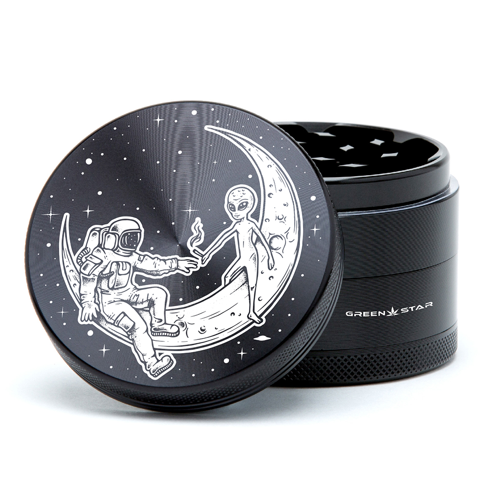 Green Star | 2.5" (63mm) Grinder - Best Buds Design Regular Grinder Green Star Herb Grinders