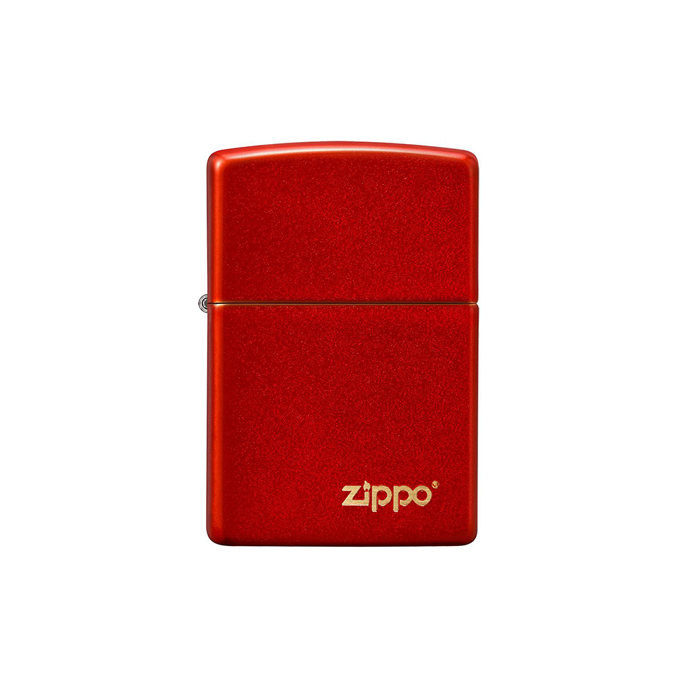 Zippo 49475ZL Metallic Red Matte Zippo Logo Zippo Lighter ONE