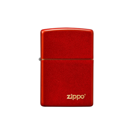 Zippo 49475ZL Metallic Red Matte Zippo Logo Zippo Lighter ONE