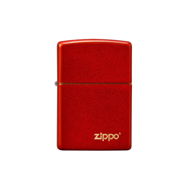 Zippo 49475ZL Metallic Red Matte Zippo Logo Zippo Lighter ONE