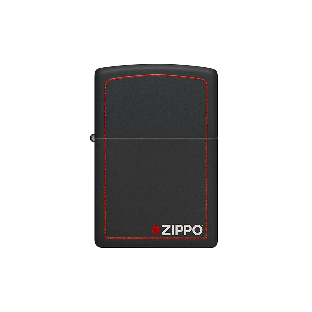 Zippo 218ZB Black Matte with Zippo Border Zippo Lighter ONE