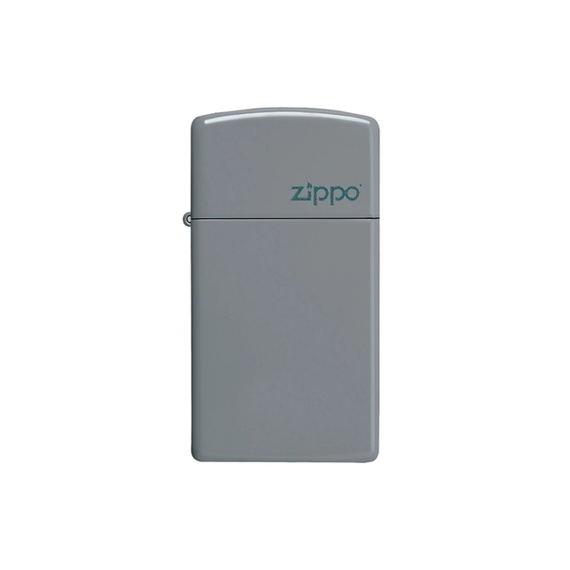 Zippo 49527ZL Slim Flat Grey Zippo Logo Zippo Lighter ONE