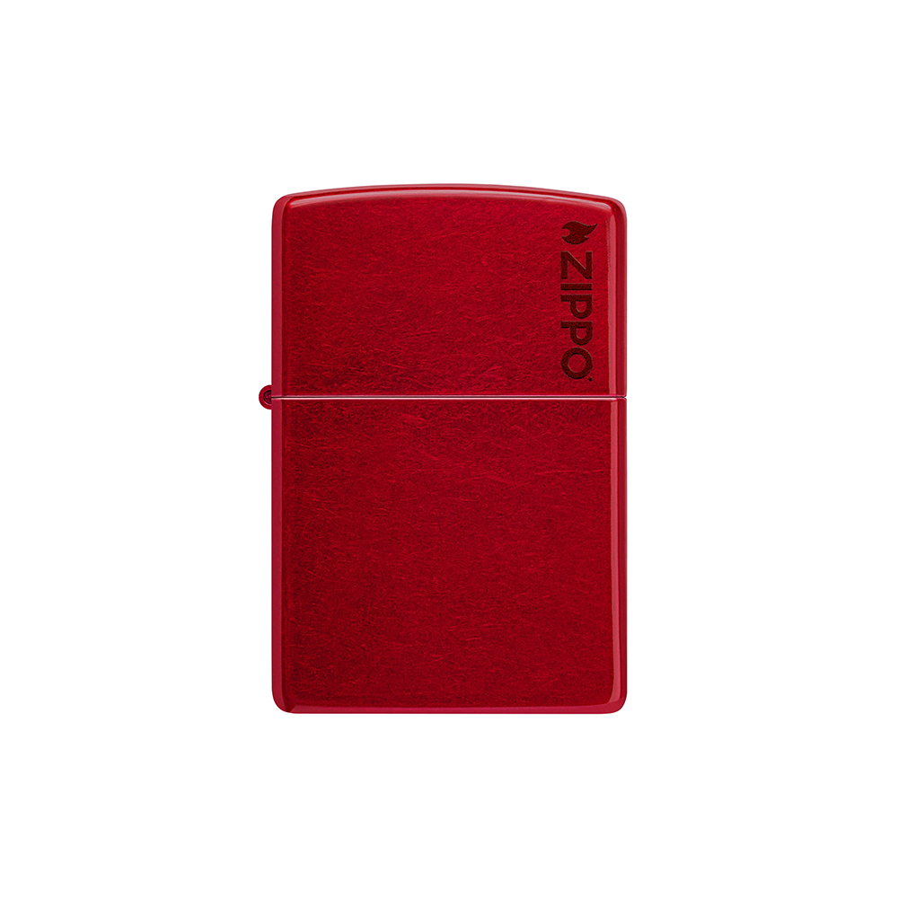 Zippo 21063ZL Classic Candy Apple Red Zippo Logo Zippo Lighter ONE