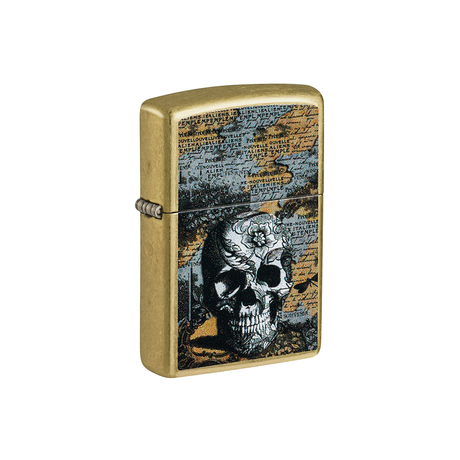 Zippo 46577 Floral Skull Zippo Lighter ONE