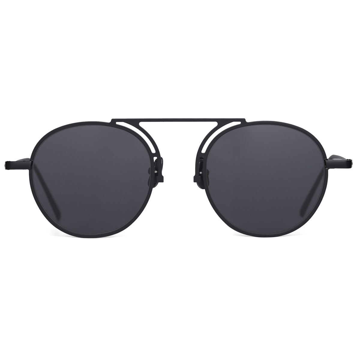 Premium K-Designed Sunglasses - Round S Sunglasses EyeEye Black