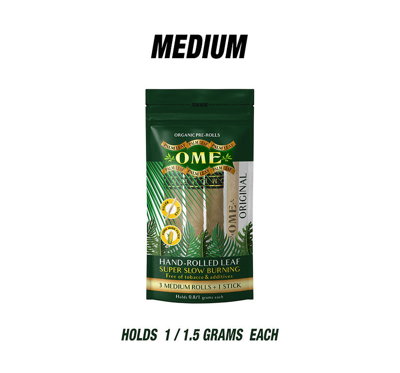 OME-Hand-Rolled flavor Medium wraps Box of 15 Leaf Wrap Canadian Distributor