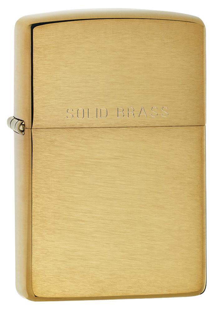 Zippo 204 Classic Brushed Solid Brass Zippo Lighter ONE