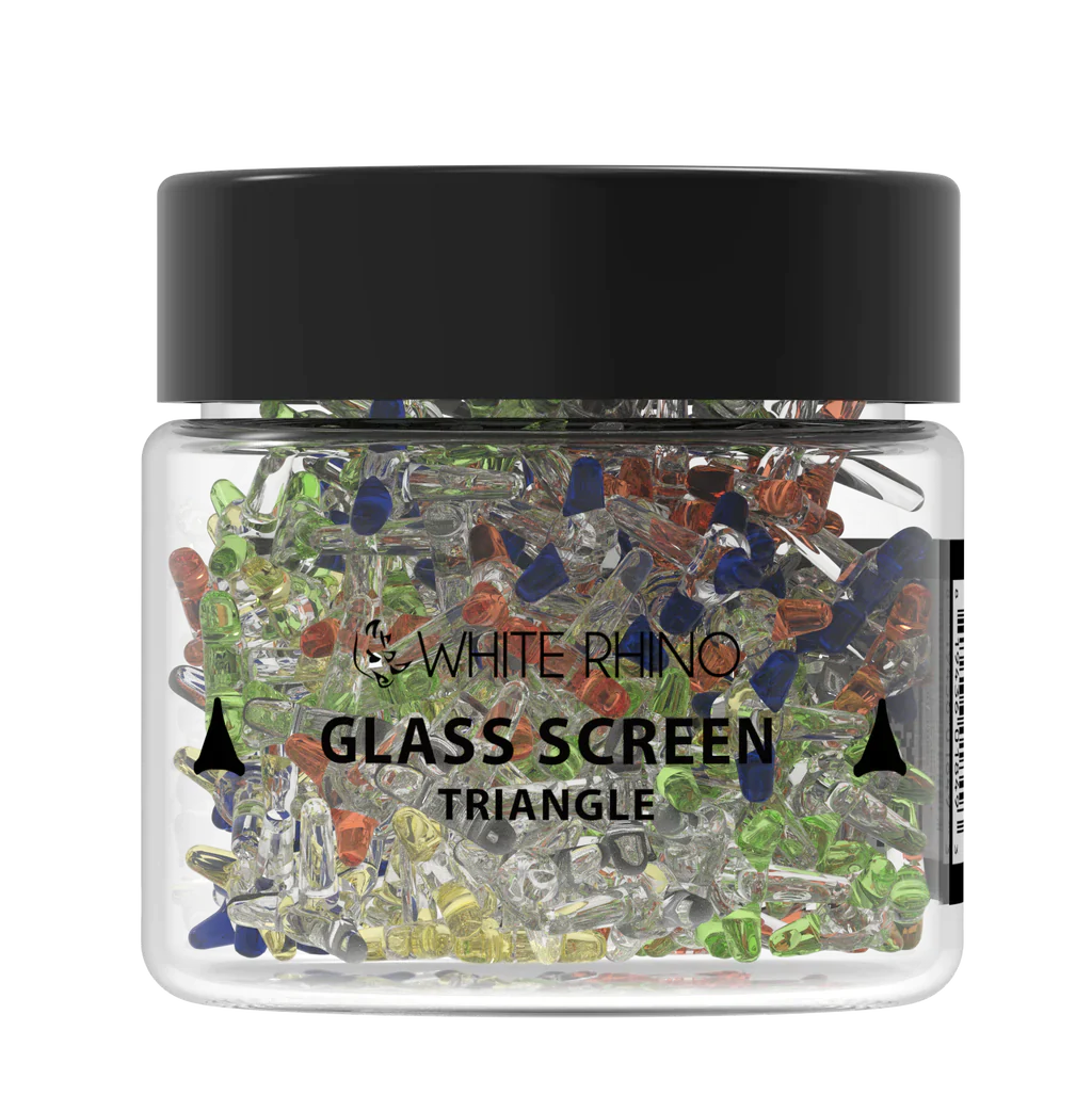 White Rhino | Glass Screen Triangle Style - 400ct Glass Screen Cannatron