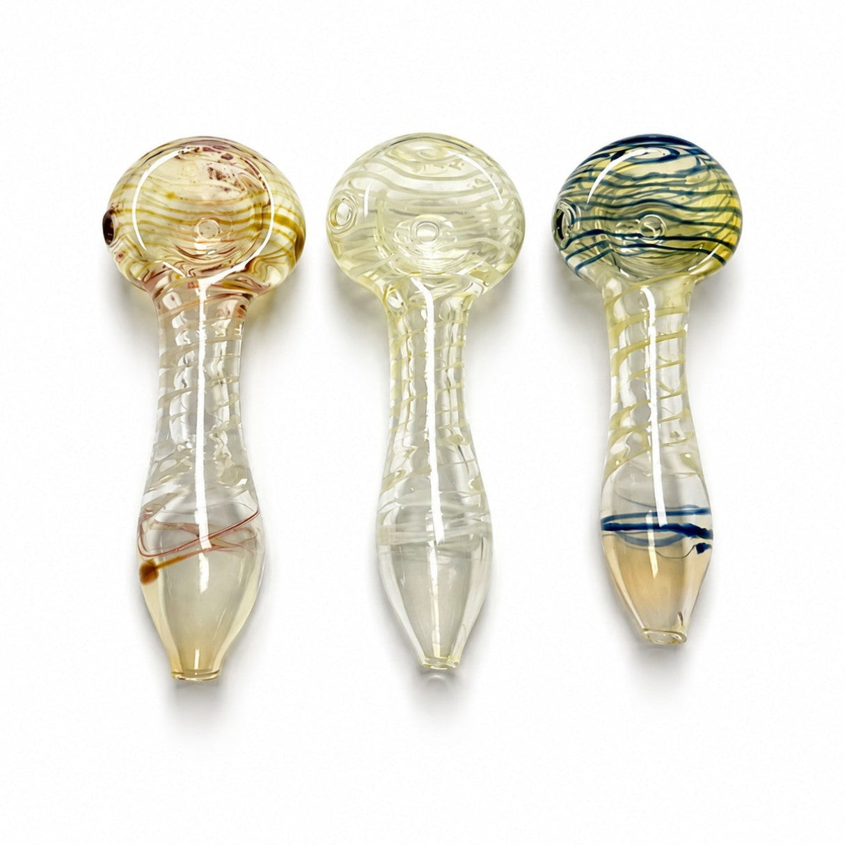 3" Spiral Swirl Glass Hand Pipe – 2 Pack