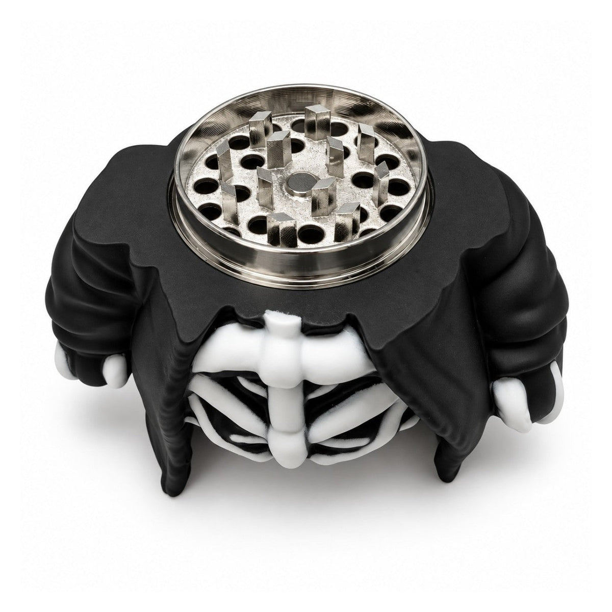 17cm Hooded Skeleton 4-Piece Grinder - 6CT Display Pack Super Supplys Inc