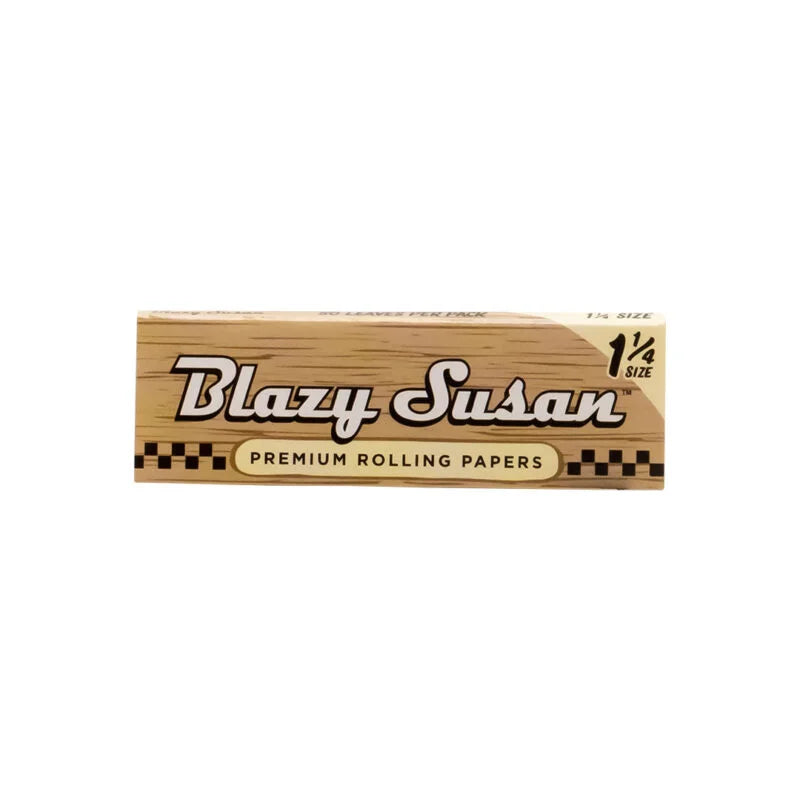 Blazy Susan | Unbleached 1-1/4 Rolling paper box of 50 1 - 1/4" Size Smoking Cat Distribution