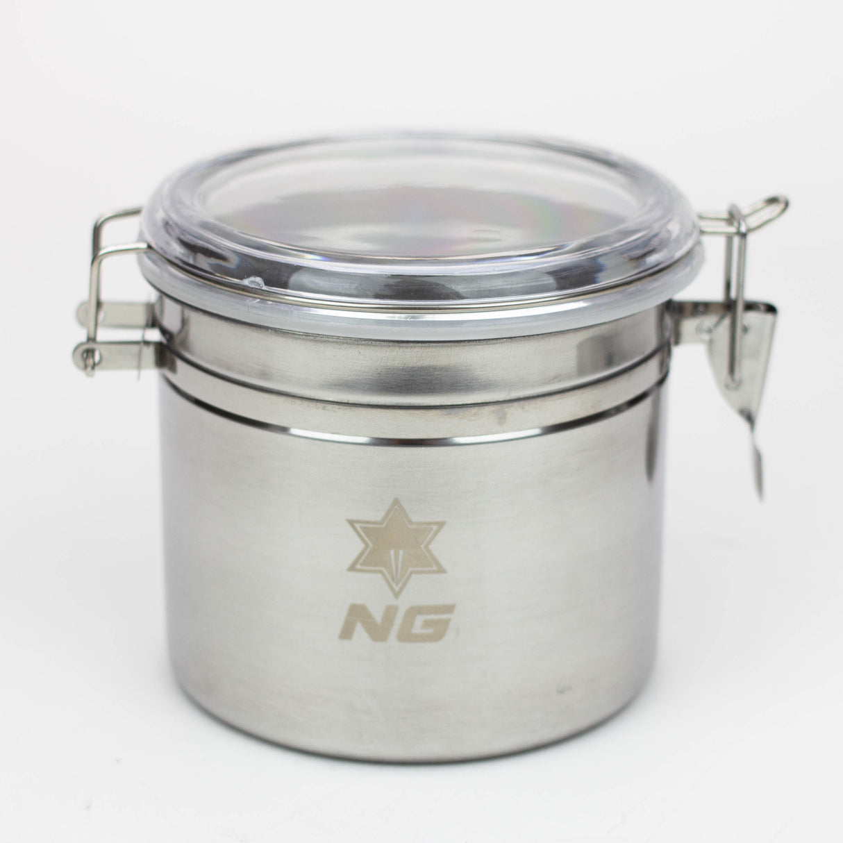 NG - Stainless Metal Canister Stash Box High-End Brands Glass Wide(4x5)