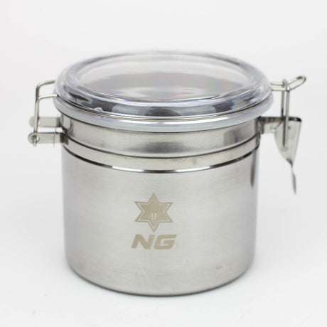 NG - Stainless Metal Canister Stash Box High-End Brands Glass Wide(4x5)