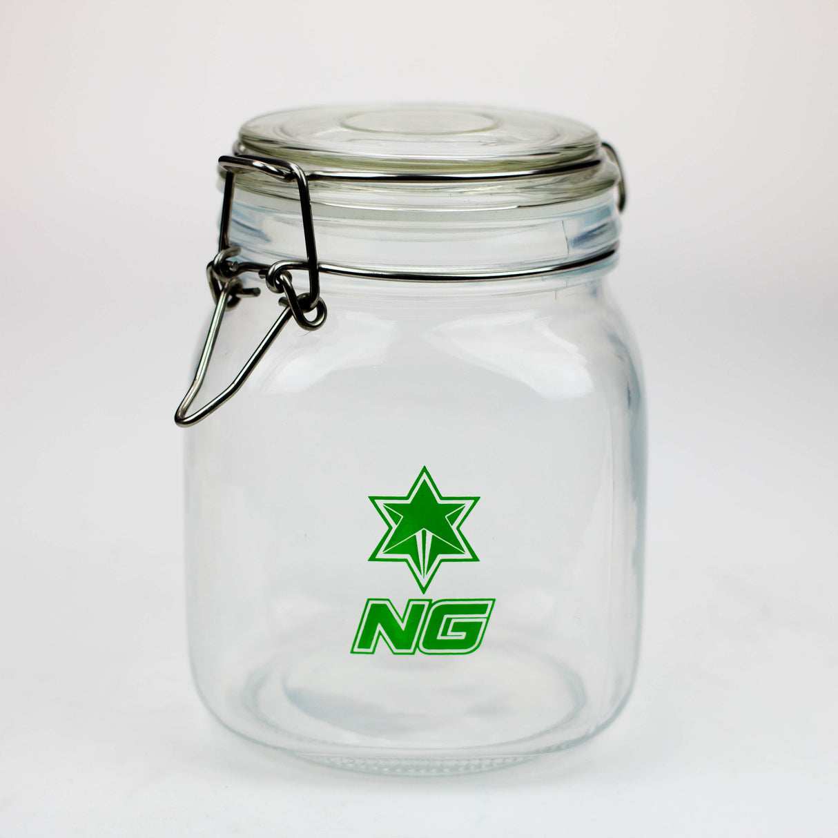 NG - Airtight Glass Jar with Lid Jar High-End Brands Glass Large (6"x4"x4")