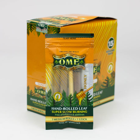 OME-Hand-Rolled flavor Medium wraps Box of 15 Leaf Wrap Canadian Distributor Honey