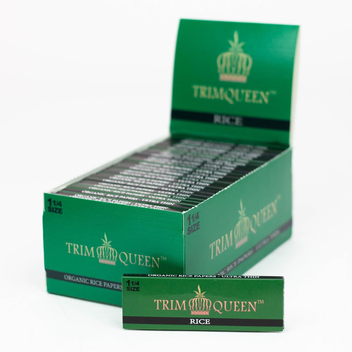 Trim Queen®️ Premium King Size Rolling Rice Papers DISPLAY BOX OF 50 King Size Trim Queen