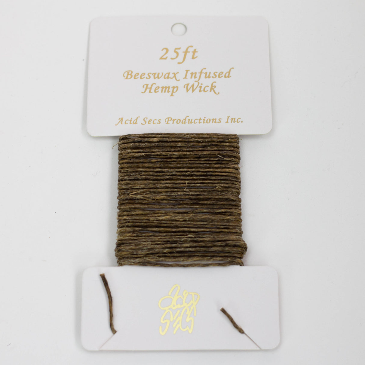 Acid Secs - Beezwax Infused Hemp Wicks Single Pack Acid Secs Productions Inc. 25 ft.