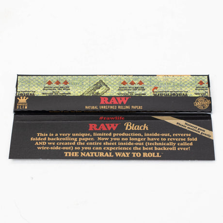 RAW Black Inside Out King slim Rolling Paper King Size ONE