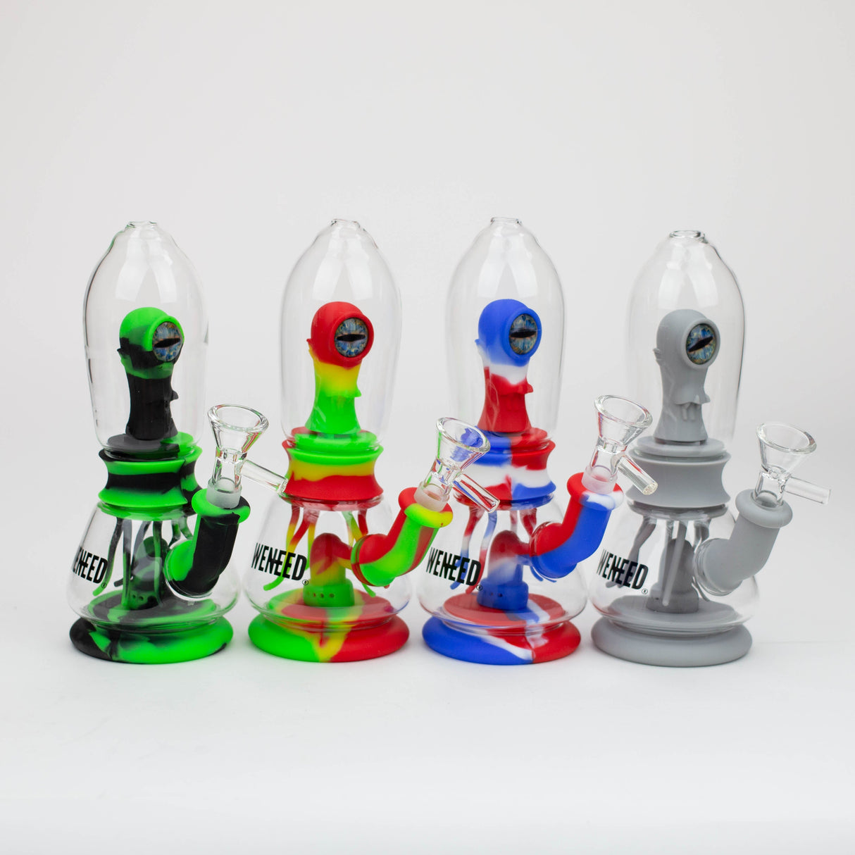 WENEED®- 7" Silicone Monster Double Filter bong Resin · Silicone · Plastic Bong WENEED®