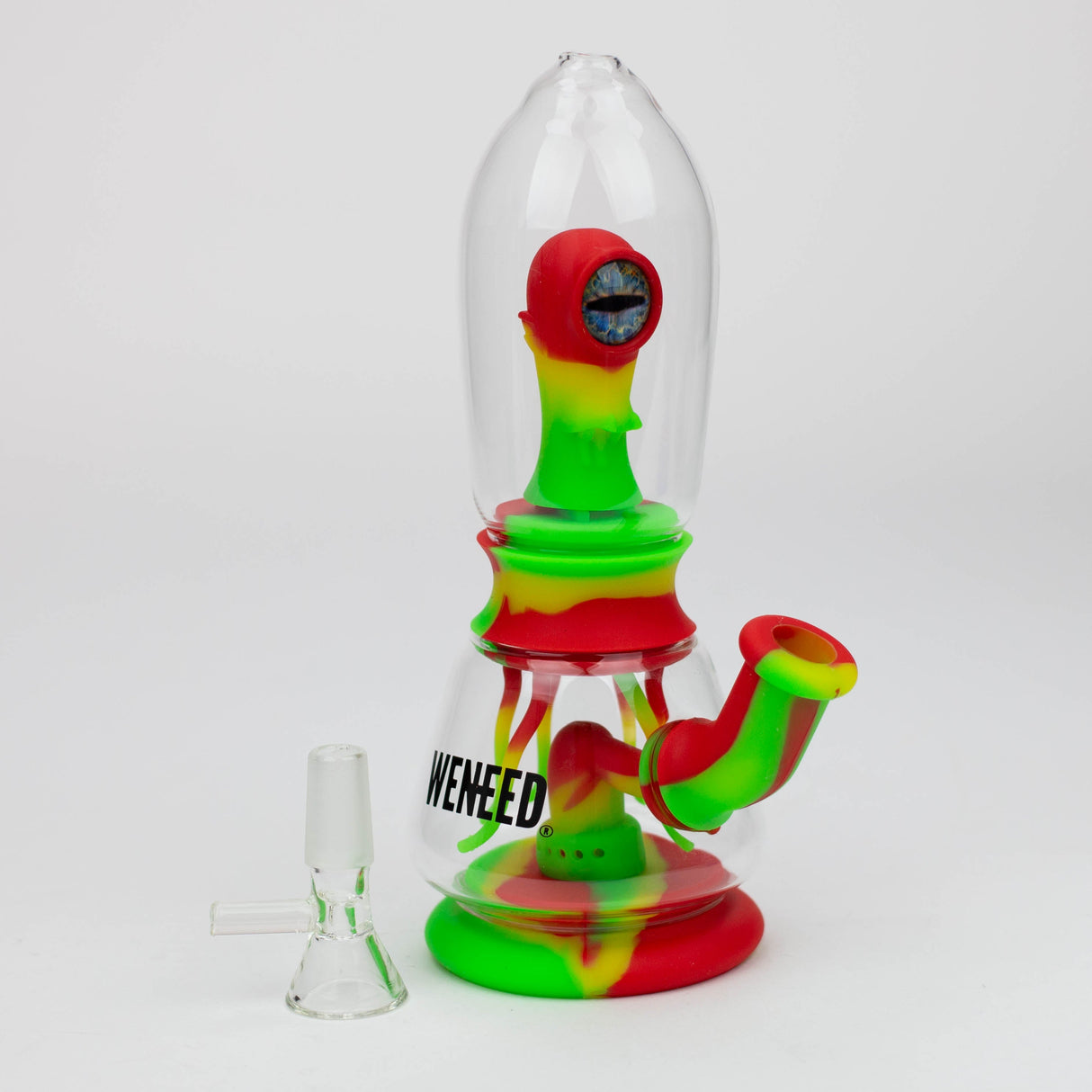 WENEED®- 7" Silicone Monster Double Filter bong Resin · Silicone · Plastic Bong WENEED®