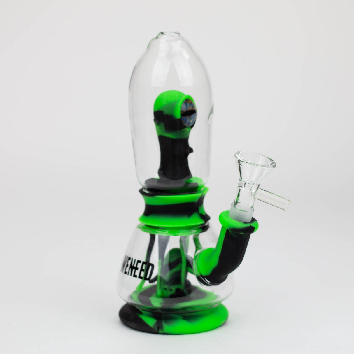 WENEED®- 7" Silicone Monster Double Filter bong Resin · Silicone · Plastic Bong WENEED® Green/Black