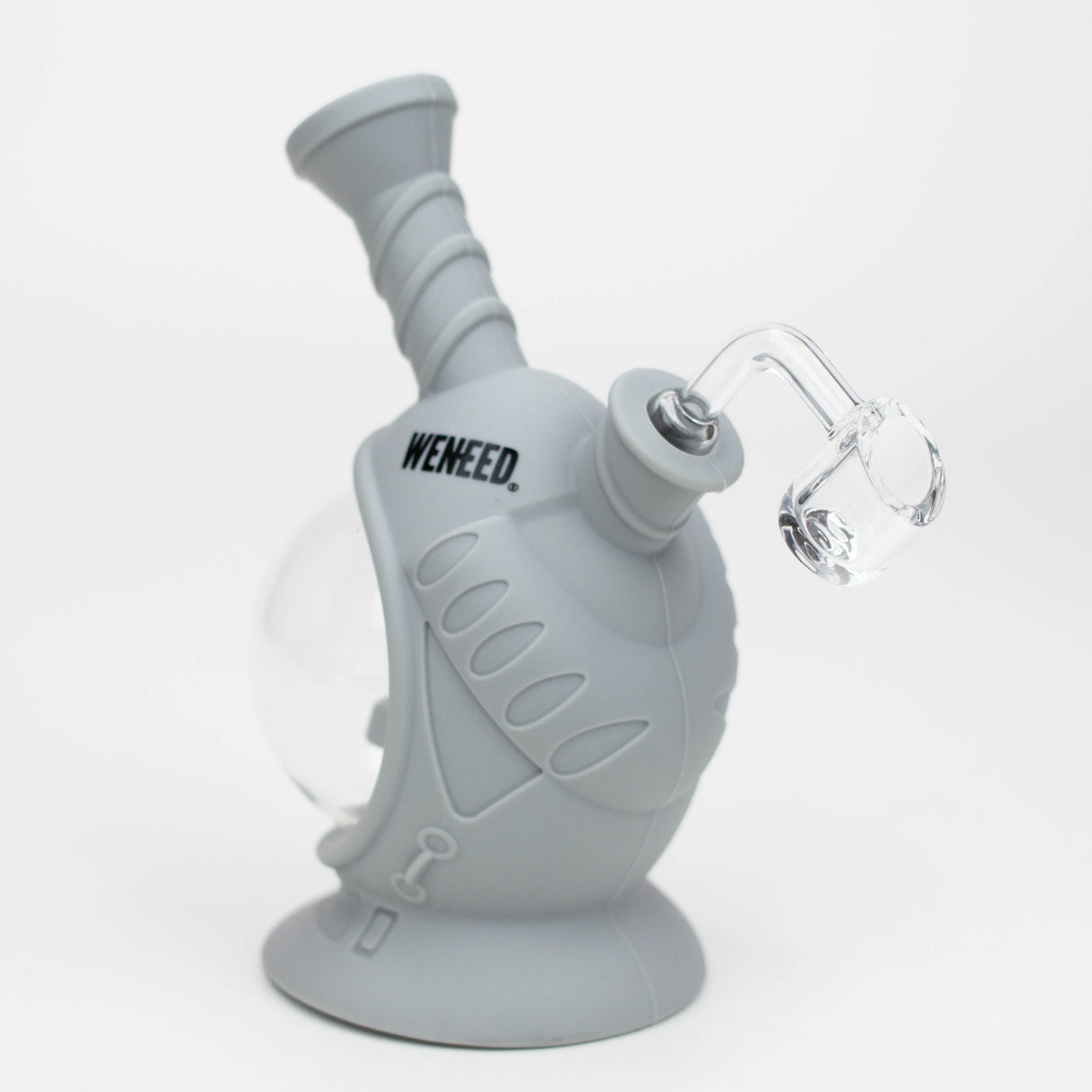 WENEED®- 7" Silicone Space Capsule Rig Resin · Silicone Rig WENEED® Grey