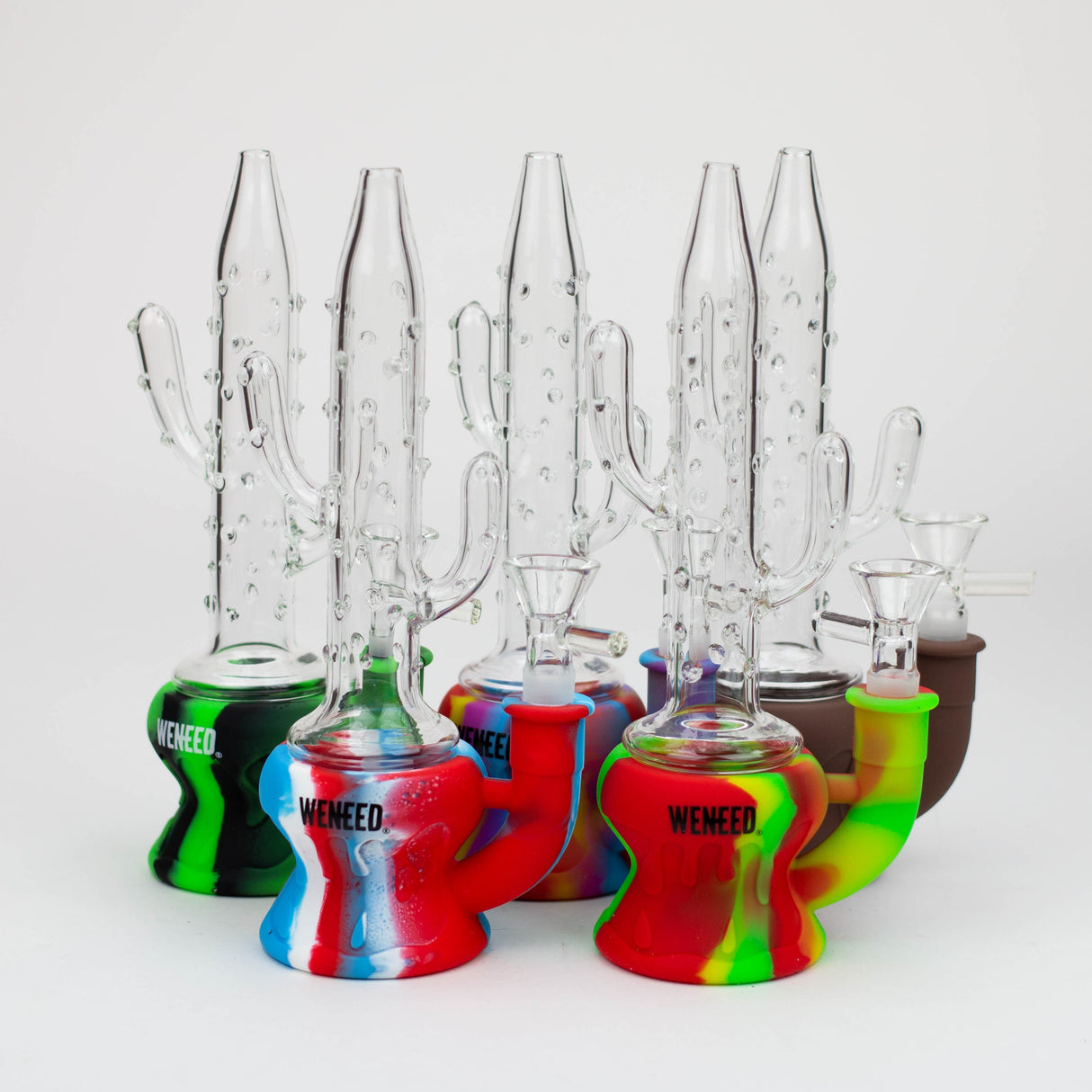 WENEED®- 9" Silicone Cactus bong Resin · Silicone · Plastic Bong WENEED®