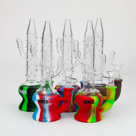 WENEED®- 9" Silicone Cactus bong Resin · Silicone · Plastic Bong WENEED®
