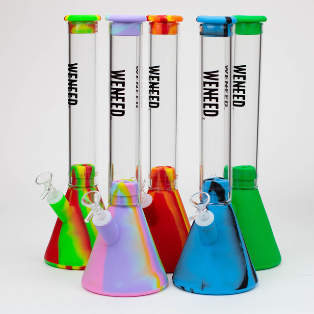WENEED®- 12" Silicone Glass Beaker bong Resin · Silicone · Plastic Bong WENEED®