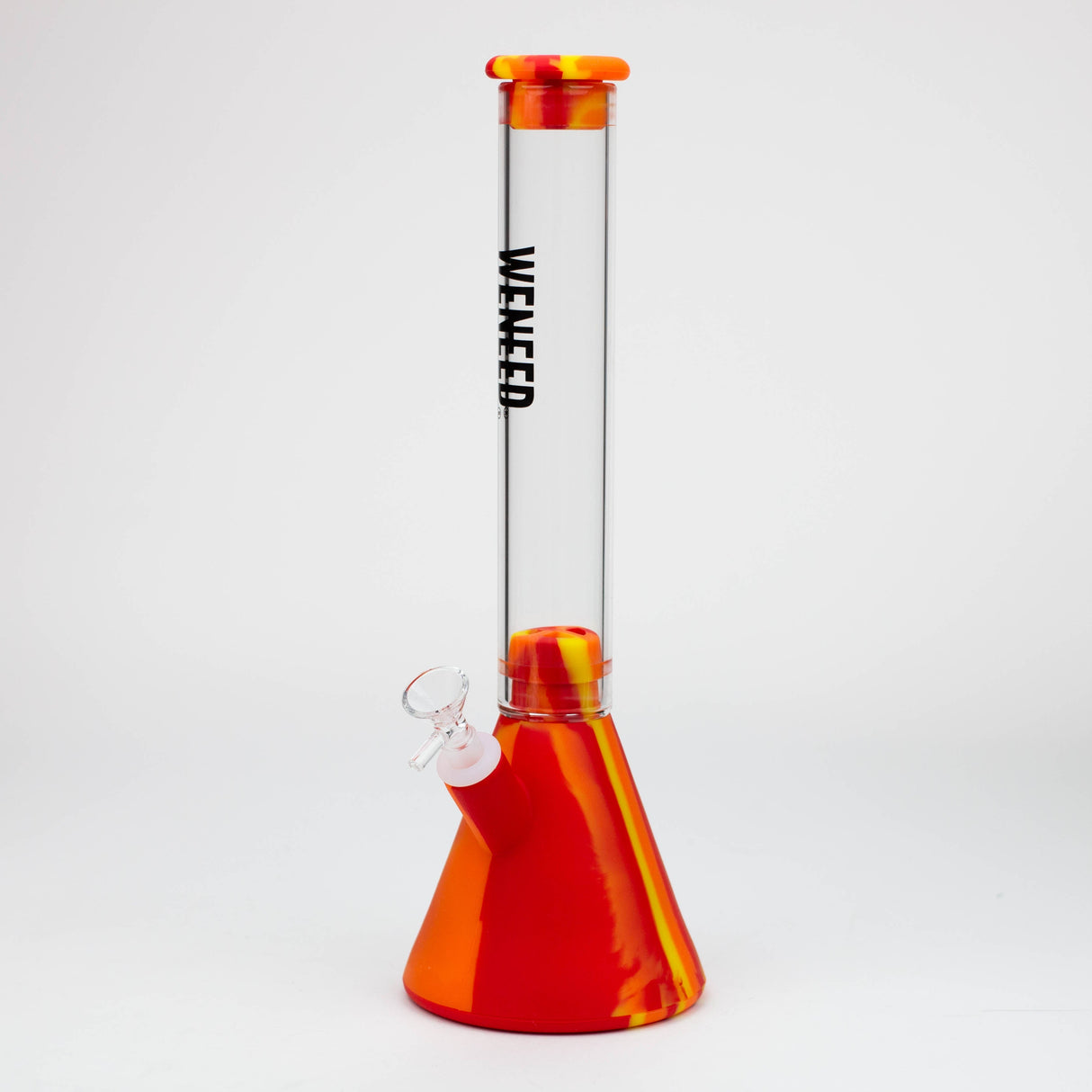 WENEED®- 12" Silicone Glass Beaker bong Resin · Silicone · Plastic Bong WENEED® Red/Yellow