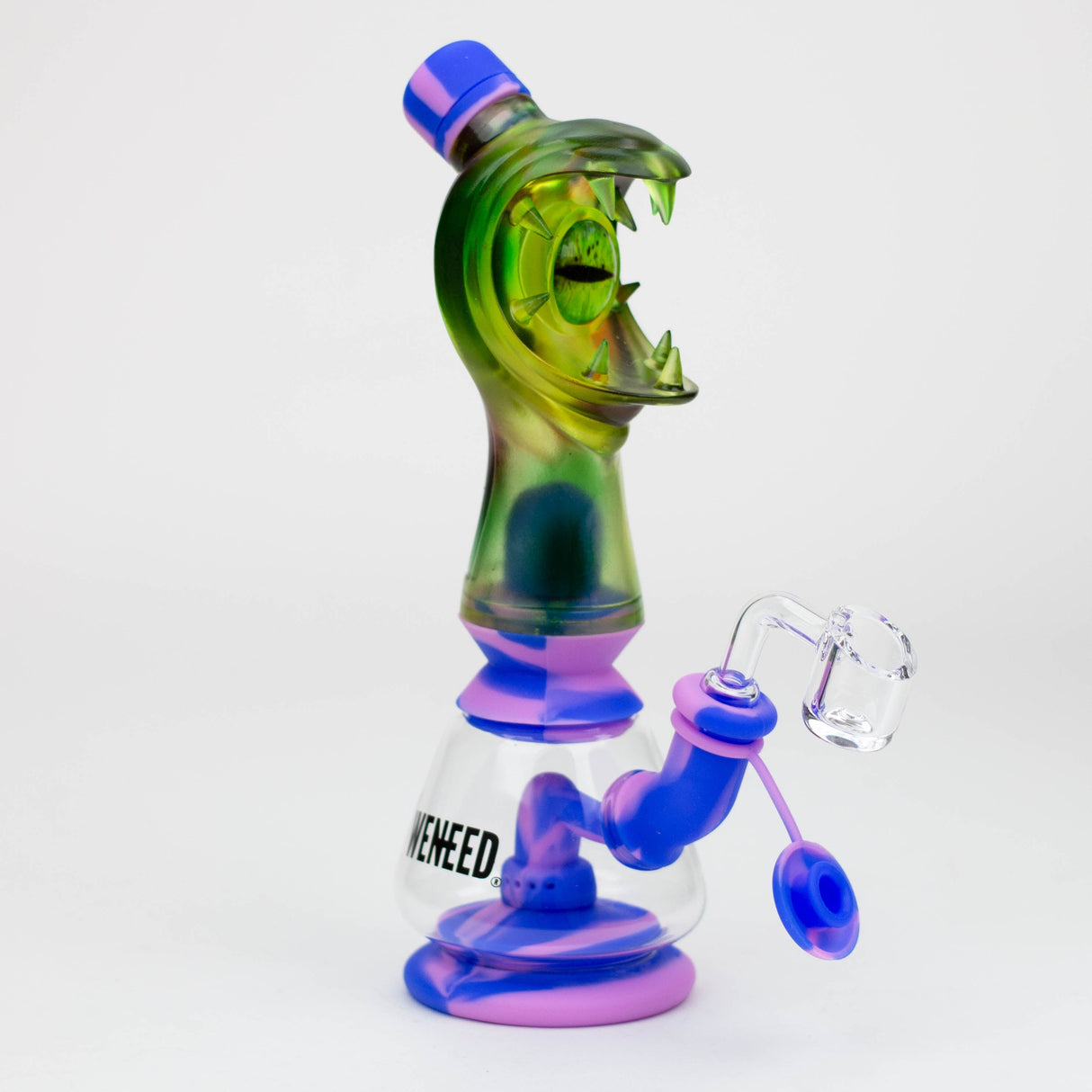 WENEED®- 9'' Leak Proof Monster Eyes Silicone Rig Resin · Silicone Rig WENEED® Blue/Pink