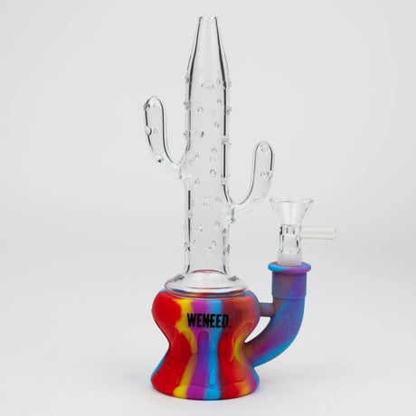 WENEED®- 9" Silicone Cactus bong Resin · Silicone · Plastic Bong WENEED® Purple/Yellow