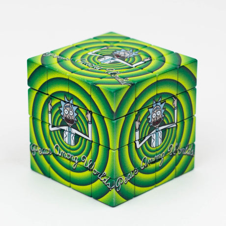 Cartoon Cube Herb Grinder - 4 Parts Regular Grinder BANKA Cartoon E