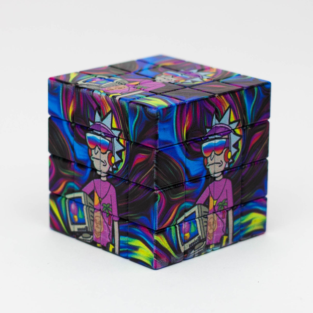 Cartoon Cube Herb Grinder - 4 Parts Regular Grinder BANKA Cartoon A