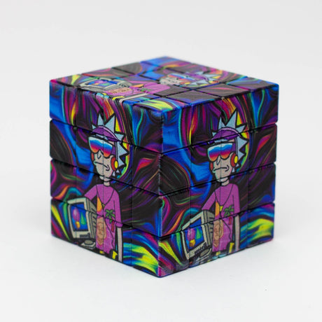 Cartoon Cube Herb Grinder - 4 Parts Regular Grinder BANKA Cartoon A