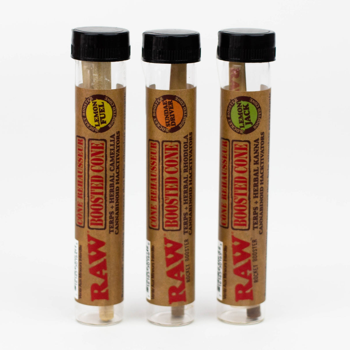 RAW Rocket Booster Cones Box of 12 Pre-rolled Cone (Display Pack) ONE