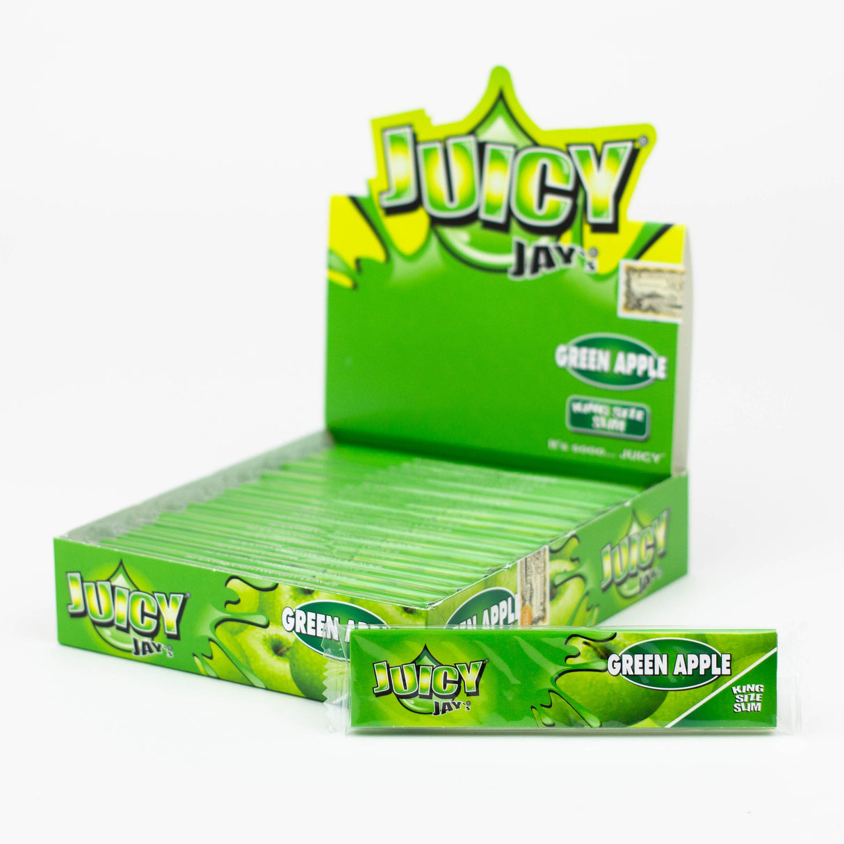 Juicy Jay's King Size Rolling Papers King Size ONE Green Apple
