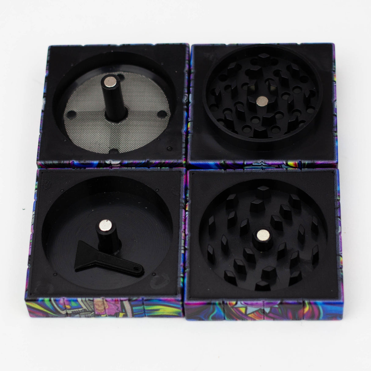 Cartoon Cube Herb Grinder - 4 Parts Regular Grinder BANKA