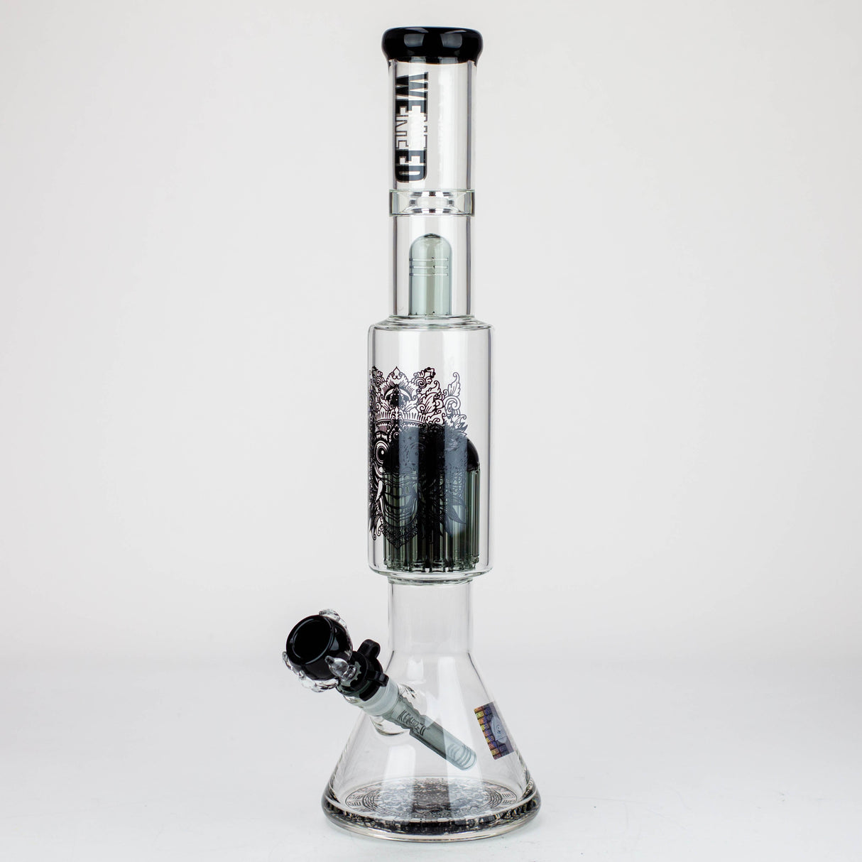 WENEED®-18" Beasts of East Tree Percolator Beaker bong Glass Bong WENEED® Black