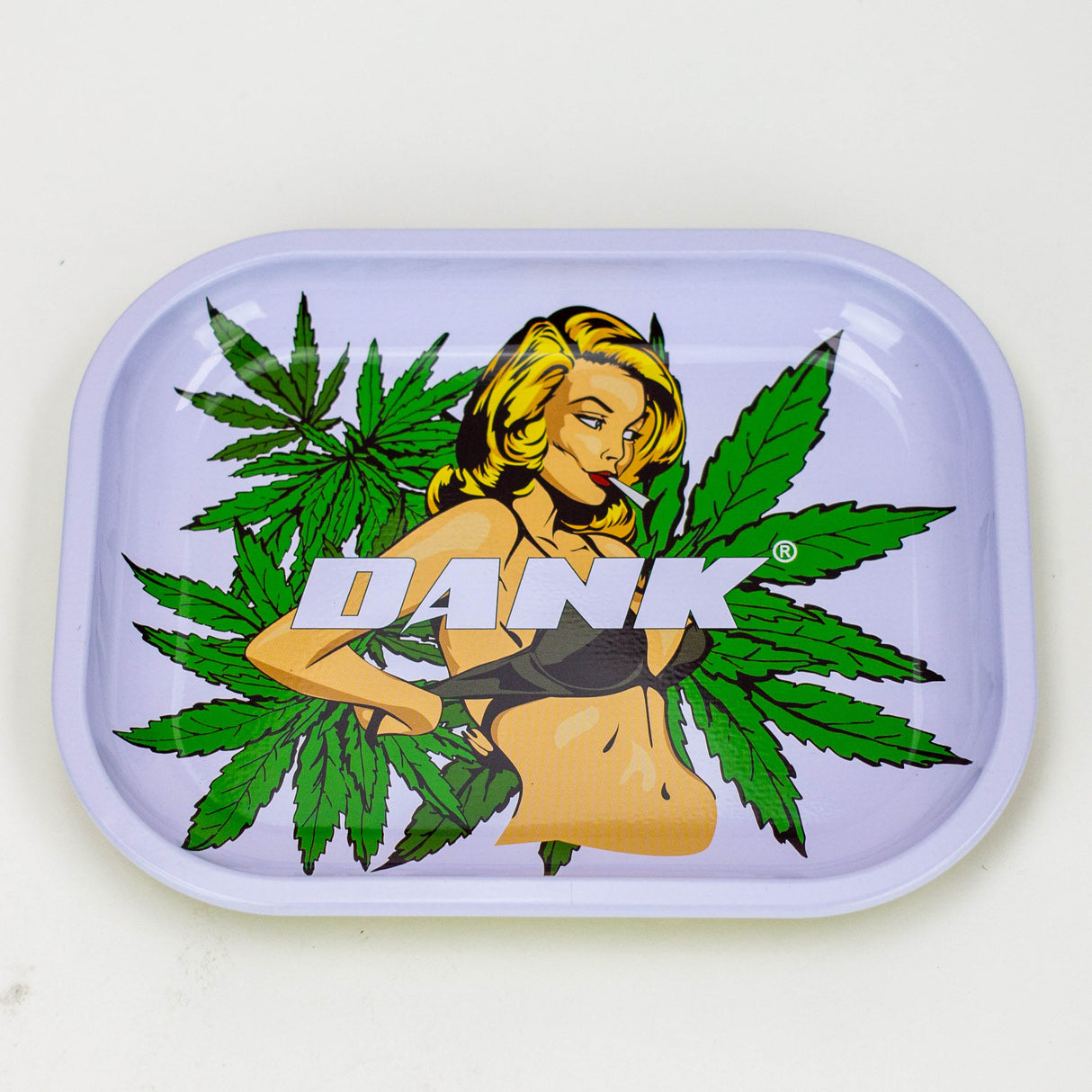 Metal Rolling Tray-Small Tray Smoking Cat Distribution Dank Girl