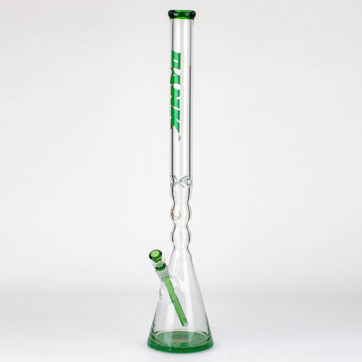 DANK | 29" Curved Tube Beaker Bong – Thick 7mm Borosilicate Glass Glass Bong Smoking Cat Distribution Green