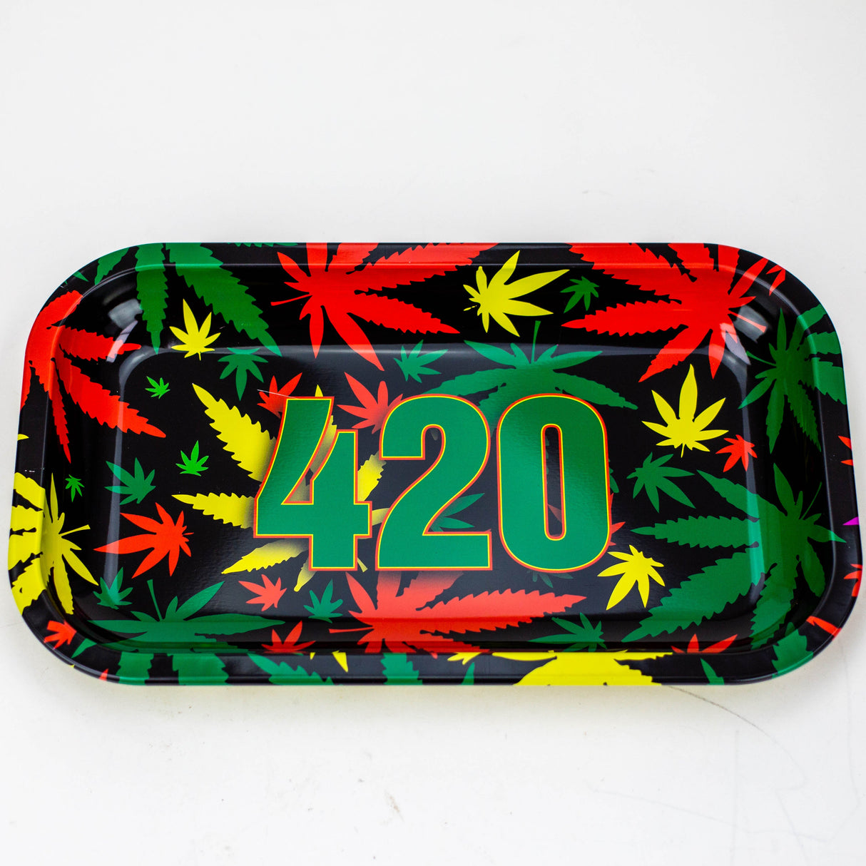 Medium Novelty Tray Tray Smoking Cat Distribution Rasta 420 Leaf
