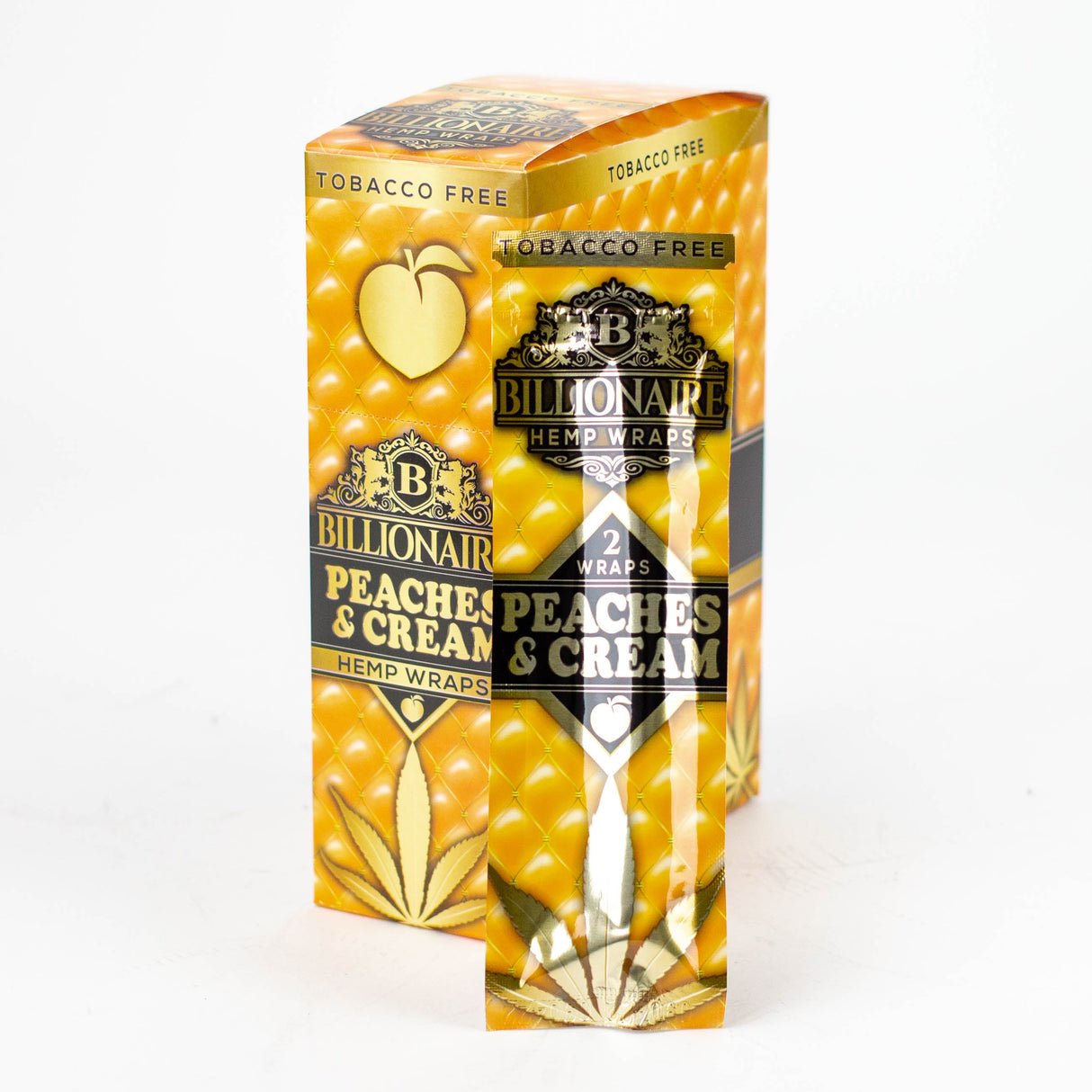 Billionaire Hemp Wraps display Leaf Wrap ONE Peachs & Cream