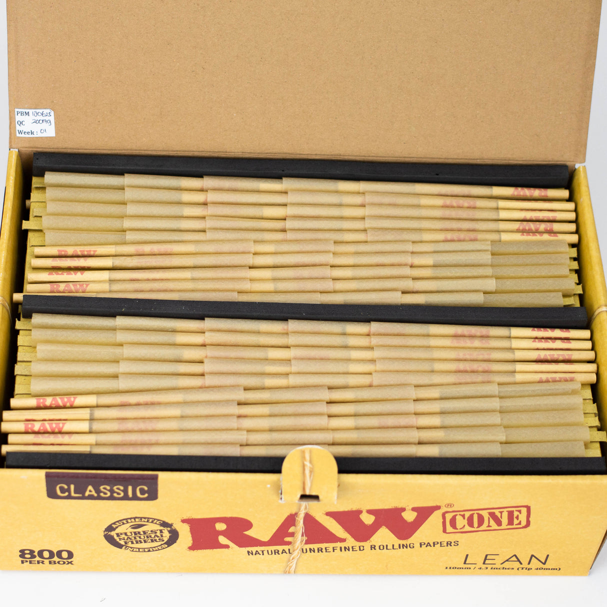 RAW Classic Lean 800 pre-rolled Cones Pre-rolled Cone (Display Pack) ONE