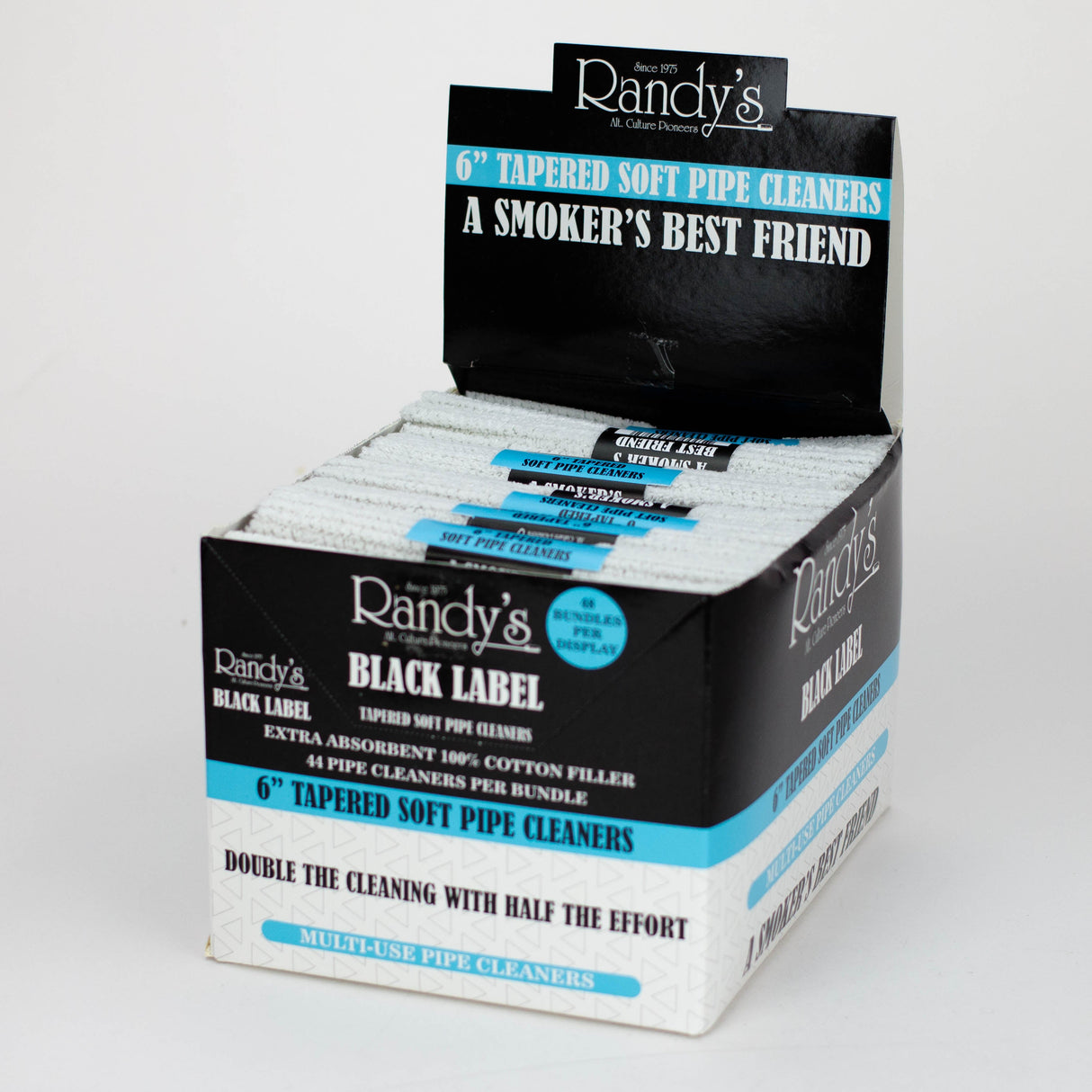 Randy's | 6" Tapered soft pipe cleaners box of 48 Brush Smoking Cat Distribution