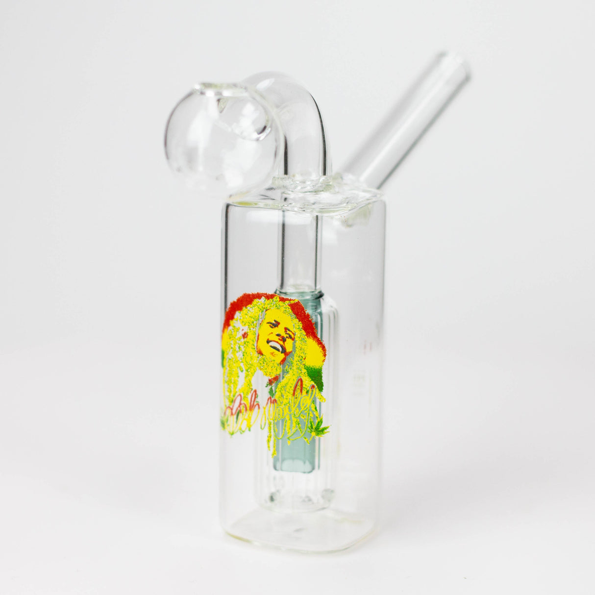 4.5" Bubble oil Bong Glass Rig Canadian Distributor Rasta Man A
