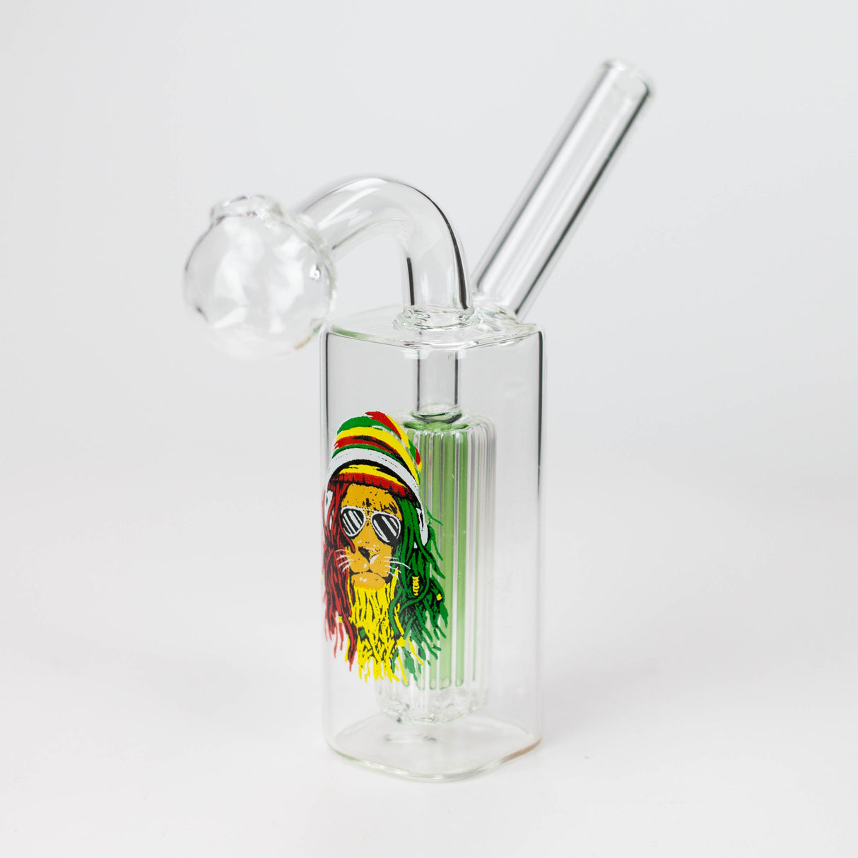 4.5" Bubble oil Bong Glass Rig Canadian Distributor Rocking Lion Design
